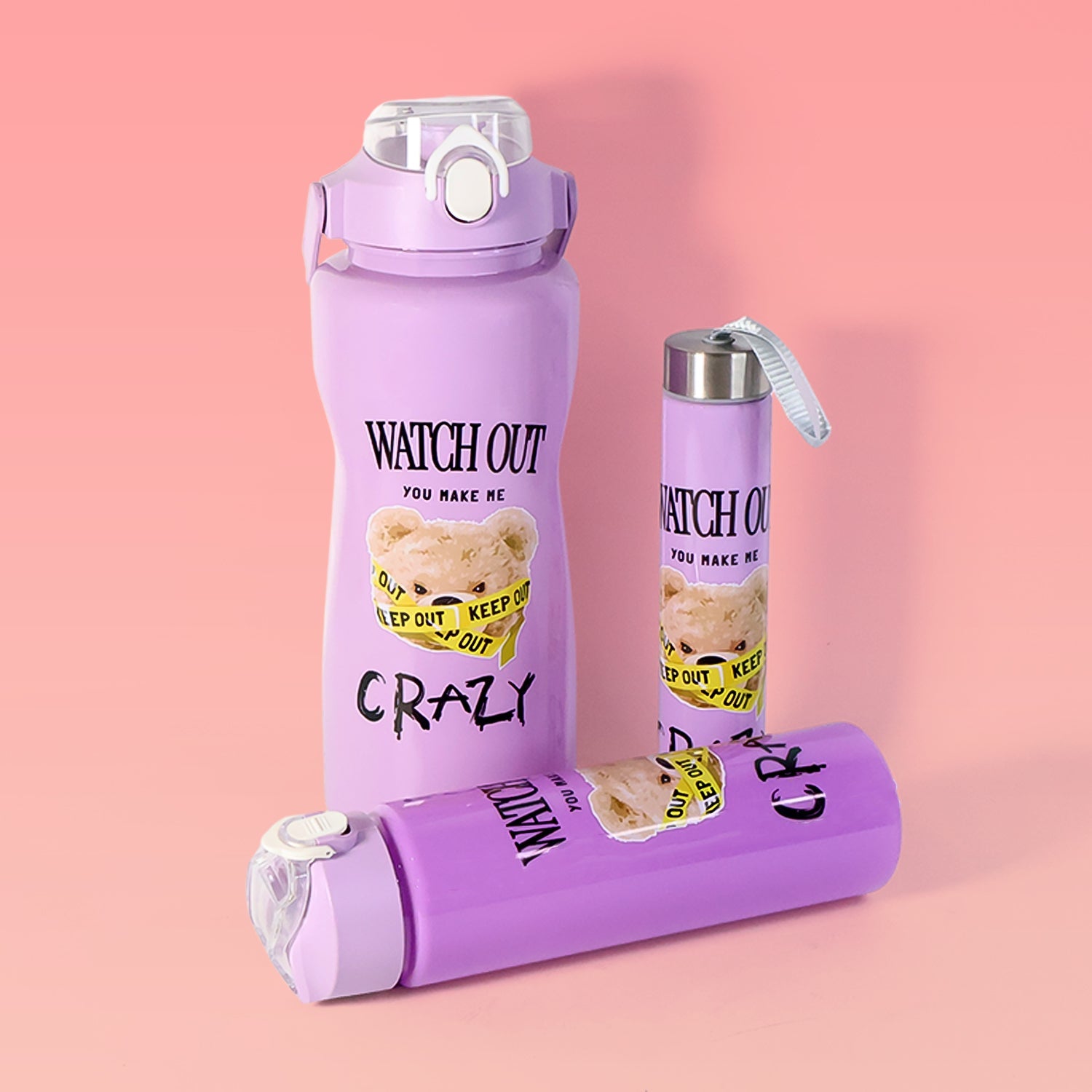 Premium Water Bottles – 2000ML + 900ML + 300ML - (Set) Premium Water Bottles – 2000ML + 900ML + 300ML - (Set)